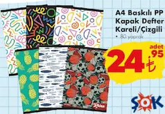A4 BASKILI PP KAPAK DEFTER KARELİ/ÇİZGİLİ 80 YAPRAK fiyat ve kampanya bilgisi